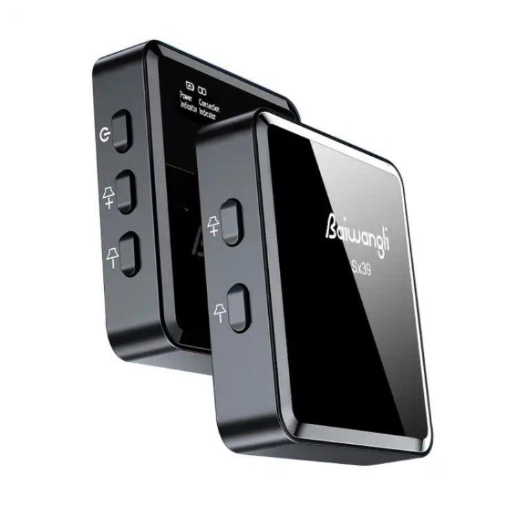SX39 For iPhone Lavalier Wireless Noise Reduction Microphone with Dual Transmitter + Receiver - Microphone by PMC TechLife | Online Shopping South Africa | PMC TechLife | Buy Now Pay Later Mobicred