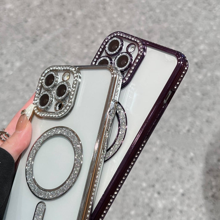 For iPhone 16 Diamond Plated MagSafe TPU Phone Case(Pink) - iPhone 16 Cases by PMC TechLife | Online Shopping South Africa | PMC TechLife | Buy Now Pay Later Mobicred