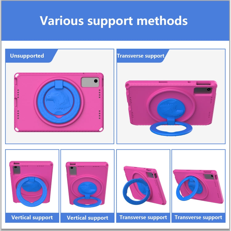 For Lenovo M10 Plus Gen3 TB-125F 10.6 EVA Hybrid PC Shockproof Tablet Case(Rose Red) - Lenovo by PMC TechLife | Online Shopping South Africa | PMC TechLife | Buy Now Pay Later Mobicred