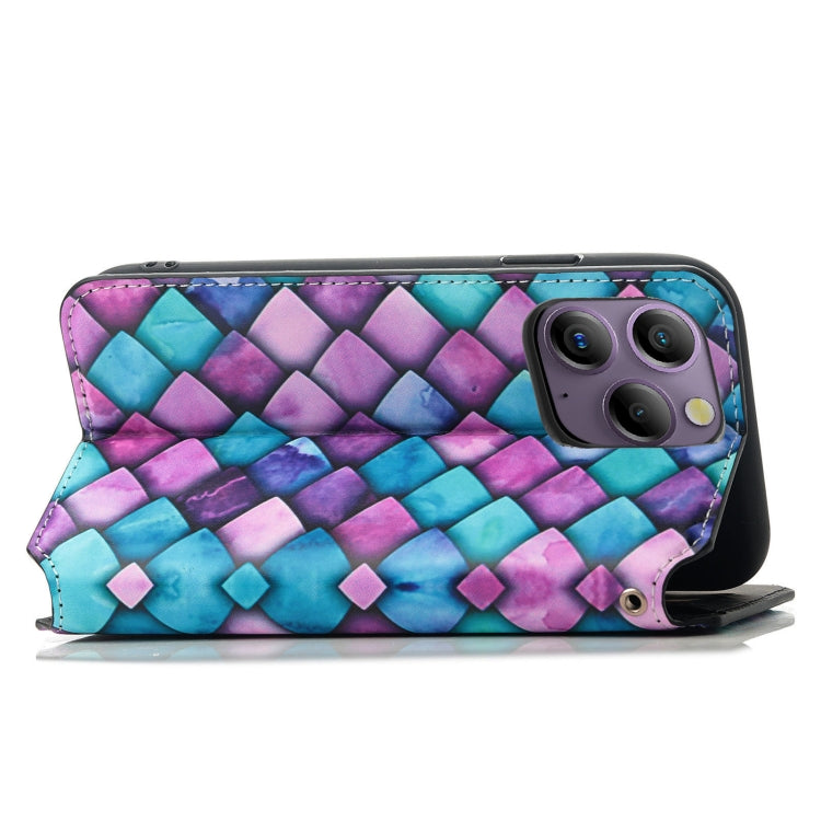 For Blackview  A96 CaseNeo Colorful Magnetic Leather Phone Case(Purple Scales) - More Brand by PMC Jewellery | Online Shopping South Africa | PMC Jewellery