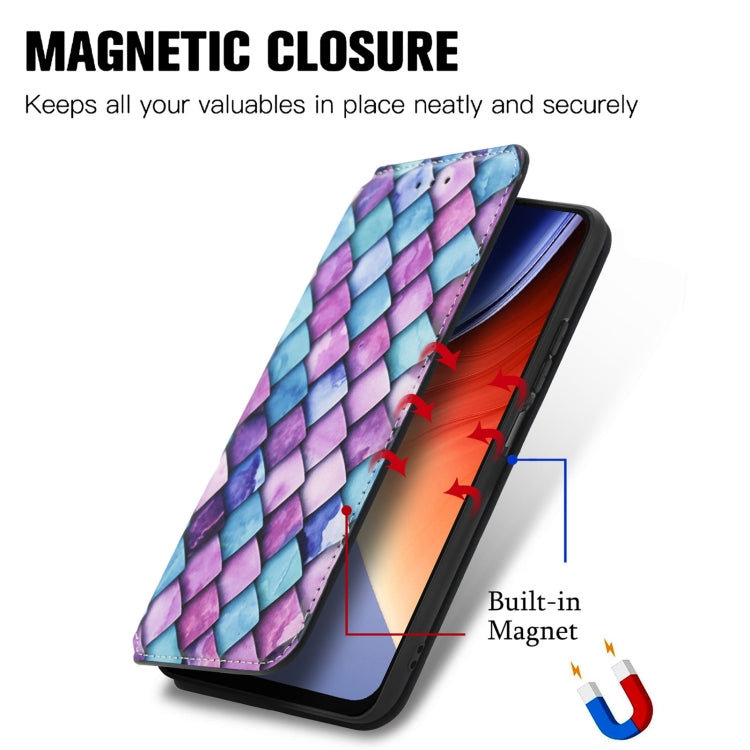 For Blackview  A96 CaseNeo Colorful Magnetic Leather Phone Case(Purple Scales) - More Brand by PMC Jewellery | Online Shopping South Africa | PMC Jewellery