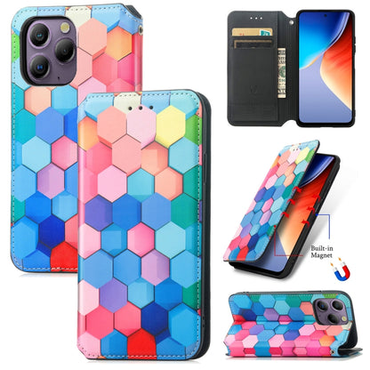 For Blackview  A96 CaseNeo Colorful Magnetic Leather Phone Case(Colorful Cube) - More Brand by PMC Jewellery | Online Shopping South Africa | PMC Jewellery