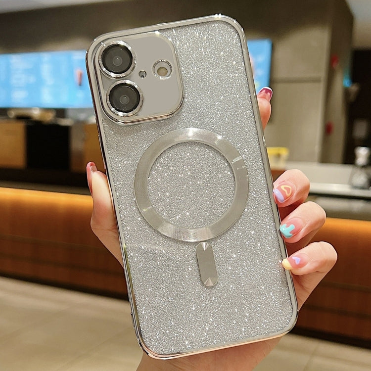 For iPhone 16 Plus Glitter Electroplating MagSafe TPU Phone Case(Silver) - iPhone 16 Plus Cases by PMC TechLife | Online Shopping South Africa | PMC TechLife | Buy Now Pay Later Mobicred