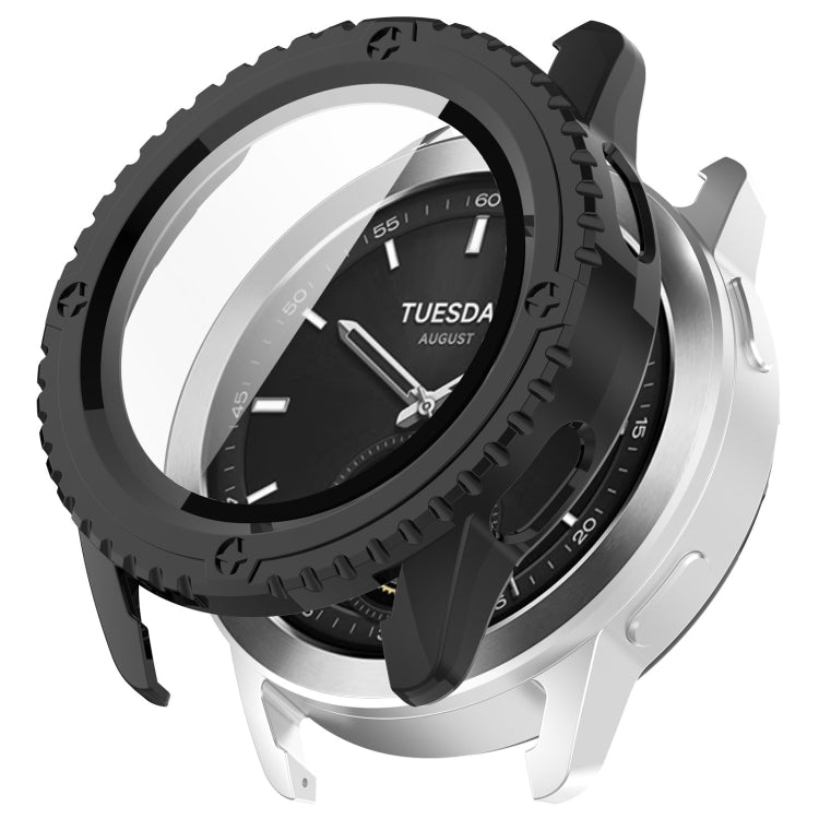 For Xiaomi Watch S3 PC + Tempered Film Integrated Watch Protective Case(Black) - Watch Cases by PMC TechLife | Online Shopping South Africa | PMC TechLife | Buy Now Pay Later Mobicred