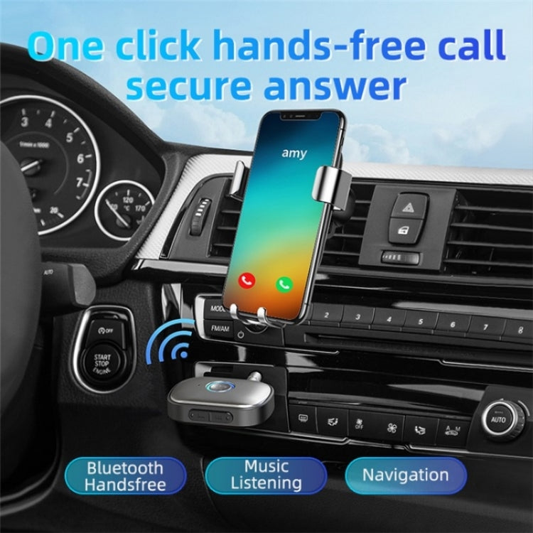 Portable Mini BT 5.3 Receiver Car Audio Adapter Hands-Free AUX Car Bluetooth Receiver - Bluetooth Car Kits by PMC TechLife | Online Shopping South Africa | PMC TechLife | Buy Now Pay Later Mobicred