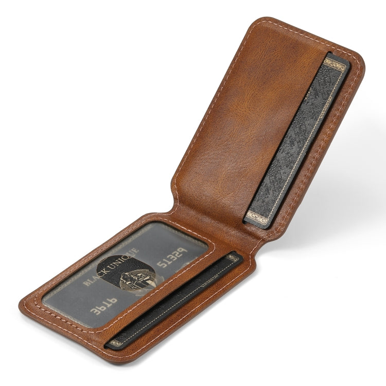 For iPhone 15 Plus Suteni H15 MagSafe Oil Eax Leather Detachable Wallet Back Phone Case(Brown) - iPhone 15 Plus Cases by Suteni | Online Shopping South Africa | PMC Jewellery