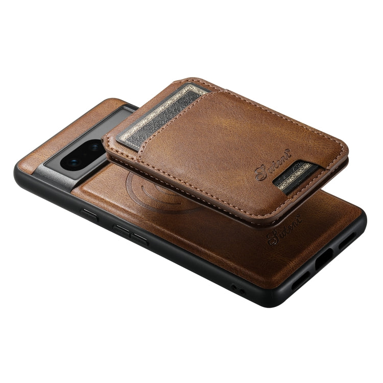 For Google Pixel 7 Suteni H15 Oil Eax Leather Detachable Wallet Back Phone Case(Khaki) - free shipping - PMC Jewellery - Order now!