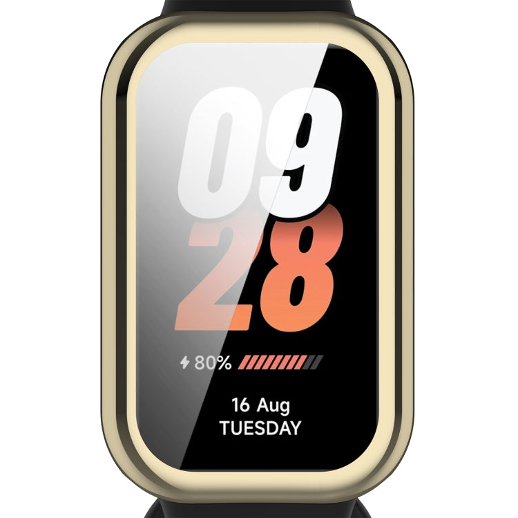 For Xiaomi Smart Band 8 Active Full Package TPU Electroplated Watch Protective Case(Light Gold) - Watch Cases by PMC TechLife | Online Shopping South Africa | PMC TechLife | Buy Now Pay Later Mobicred