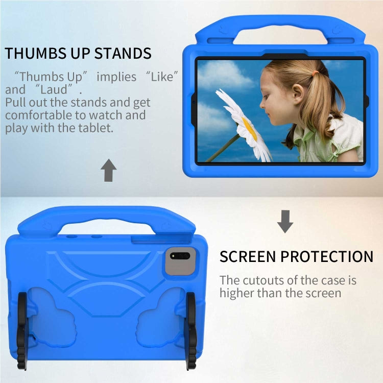 For Samsung Galaxy Tab S9 FE 11.0 2023 Thumb Bracket EVA Shockproof Tablet Case(Blue) - free shipping - PMC Jewellery - Order now!