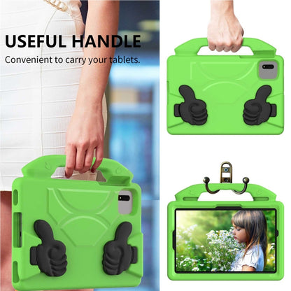 For Samsung Galaxy TAB S9 11 X710 2023 Thumb Bracket EVA Shockproof Tablet Case(Green) - Galaxy Tab S9 Cases by PMC Jewellery | Online Shopping South Africa | PMC Jewellery | Buy Now Pay Later Mobicred