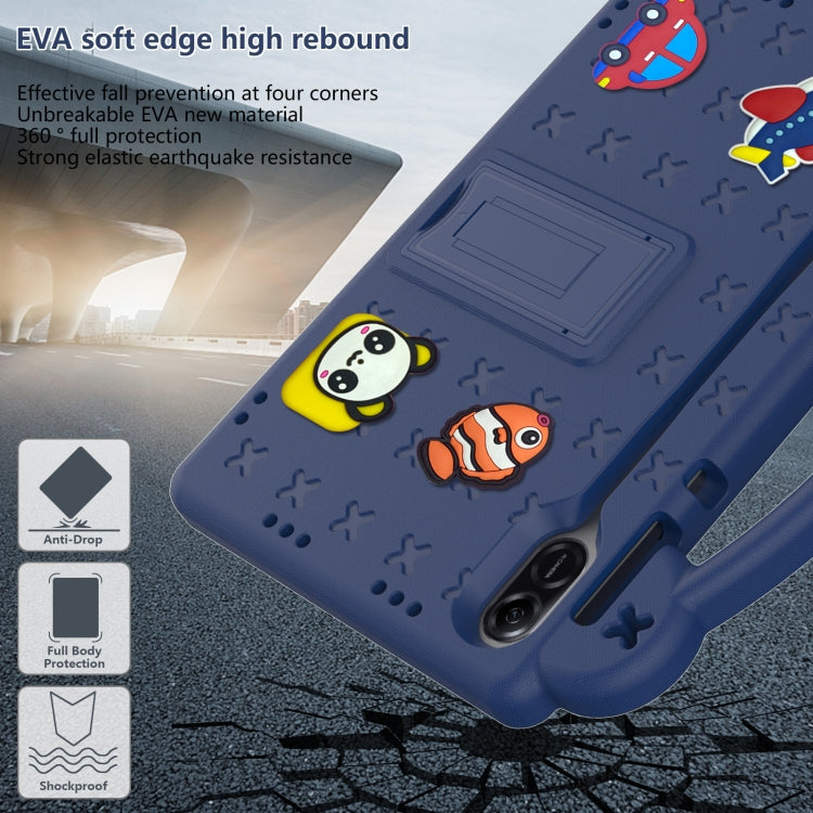 For Honor X8 Pro 11.5 Handle Kickstand Children EVA Shockproof Tablet Case(Navy Blue) - Honor by PMC TechLife | Online Shopping South Africa | PMC TechLife | Buy Now Pay Later Mobicred
