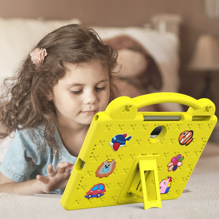 For Honor Pad 9 2023 12.1 Handle Kickstand Children EVA Shockproof Tablet Case(Yellow) - Honor by PMC TechLife | Online Shopping South Africa | PMC TechLife | Buy Now Pay Later Mobicred