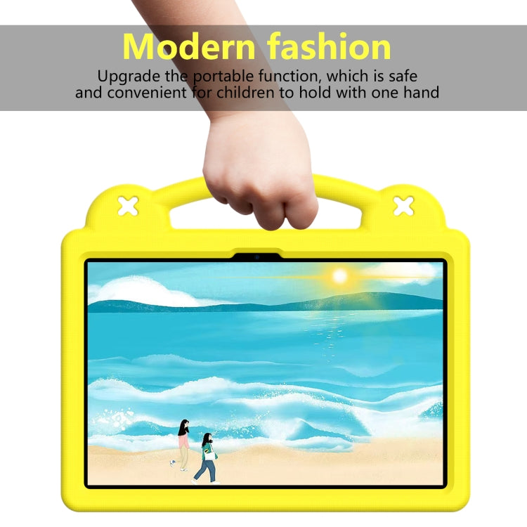 For Honor Pad 9 2023 12.1 Handle Kickstand Children EVA Shockproof Tablet Case(Yellow) - Honor by PMC TechLife | Online Shopping South Africa | PMC TechLife | Buy Now Pay Later Mobicred