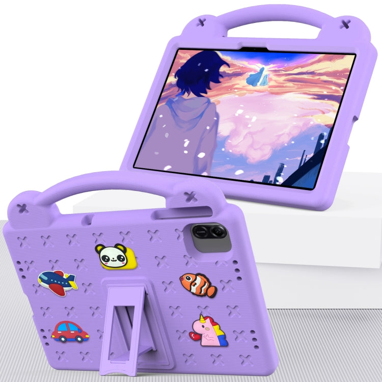For Honor Pad X8a Handle Kickstand Children EVA Shockproof Tablet Case(Light Purple) - Honor by PMC TechLife | Online Shopping South Africa | PMC TechLife | Buy Now Pay Later Mobicred