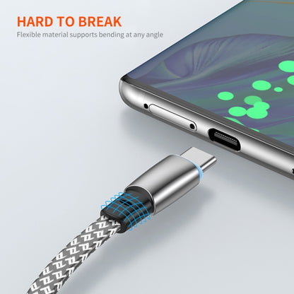 ENKAY PD30W Elbow Type-C to 8 Pin Fast Charging Data Braid Cable with Indicator Light, Length:1.2m - 2 in 1 Cable by ENKAY | Online Shopping South Africa | PMC Jewellery | Buy Now Pay Later Mobicred