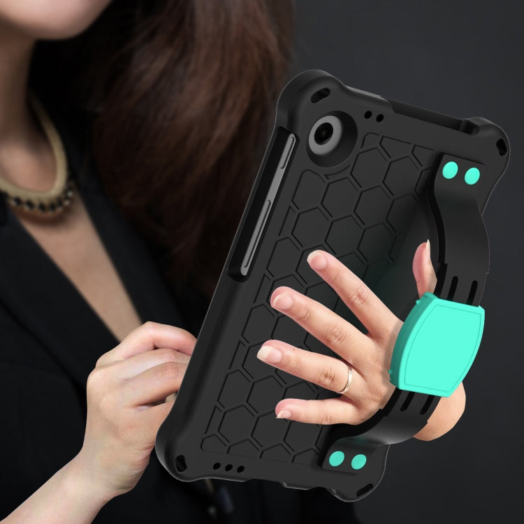 For Blackview Tab 60 8.7 2023 Honeycomb EVA Hybrid PC Tablet Case with Strap(Black+Aqua) - Others by PMC TechLife | Online Shopping South Africa | PMC TechLife