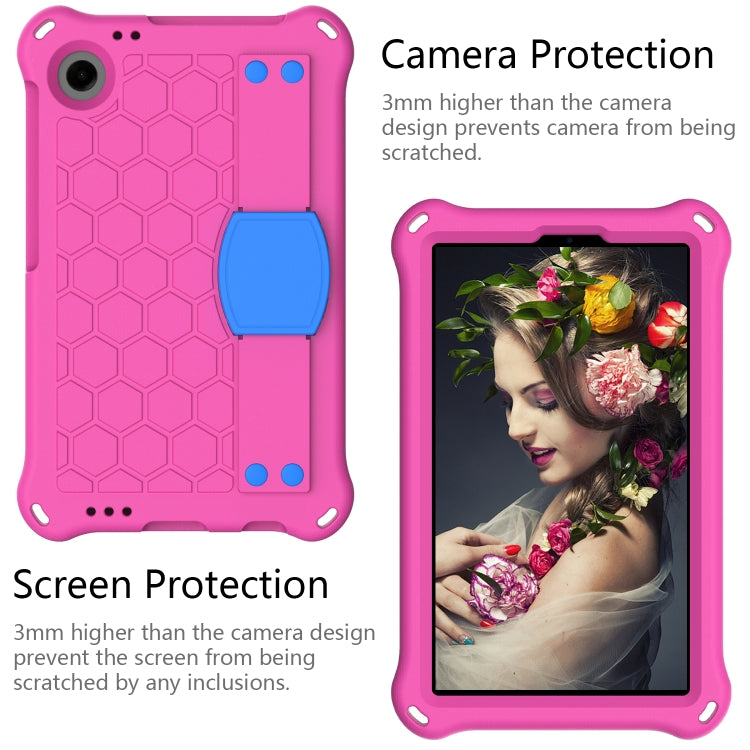 For Blackview Tab 60 8.7 2023 Honeycomb EVA Hybrid PC Tablet Case with Strap(RoseRed+Blue) - Others by PMC Jewellery | Online Shopping South Africa | PMC Jewellery