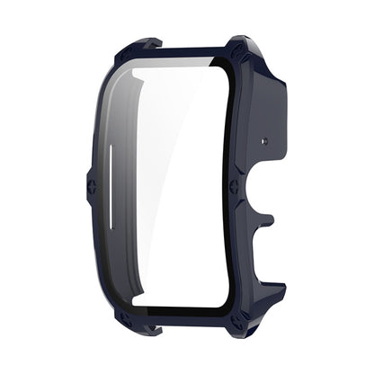 For OPPO Watch 4 Pro ENKAY Hat-Prince Full Coverage PC + Tempered Glass Film Integrated Watch Case(Dark Blue) - Watch Case by ENKAY | Online Shopping South Africa | PMC Jewellery | Buy Now Pay Later Mobicred