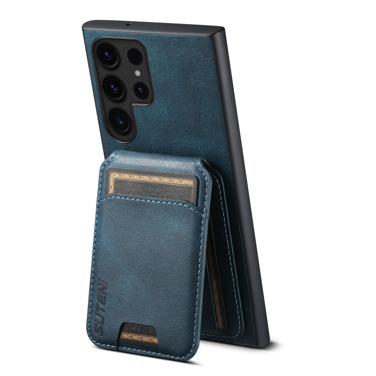 For Samsung Galaxy S24 Ultra Suteni H02 Leather Wallet Stand Back Phone Case(Blue) - Galaxy S24 Ultra 5G Cases by Suteni | Online Shopping South Africa | PMC Jewellery | Buy Now Pay Later Mobicred