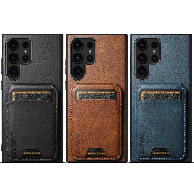 For Samsung Galaxy S24+ 5G Suteni H02 Leather Wallet Stand Back Phone Case(Brown) - Galaxy S24+ 5G Cases by Suteni | Online Shopping South Africa | PMC Jewellery | Buy Now Pay Later Mobicred