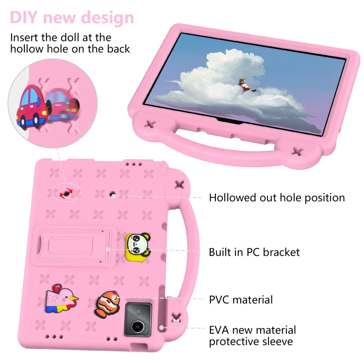 For Lenovo Tab M11 / Xiaoxin Pad 2024 Handle Kickstand Children EVA Shockproof Tablet Case(Pink) - Lenovo by PMC Jewellery | Online Shopping South Africa | PMC Jewellery | Buy Now Pay Later Mobicred