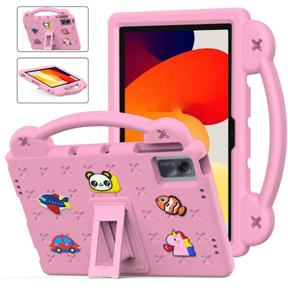 For Xiaomi Redmi Pad SE 11 2023  Handle Kickstand Children EVA Shockproof Tablet Case(Pink) - More Tablet Cases by PMC Jewellery | Online Shopping South Africa | PMC Jewellery | Buy Now Pay Later Mobicred