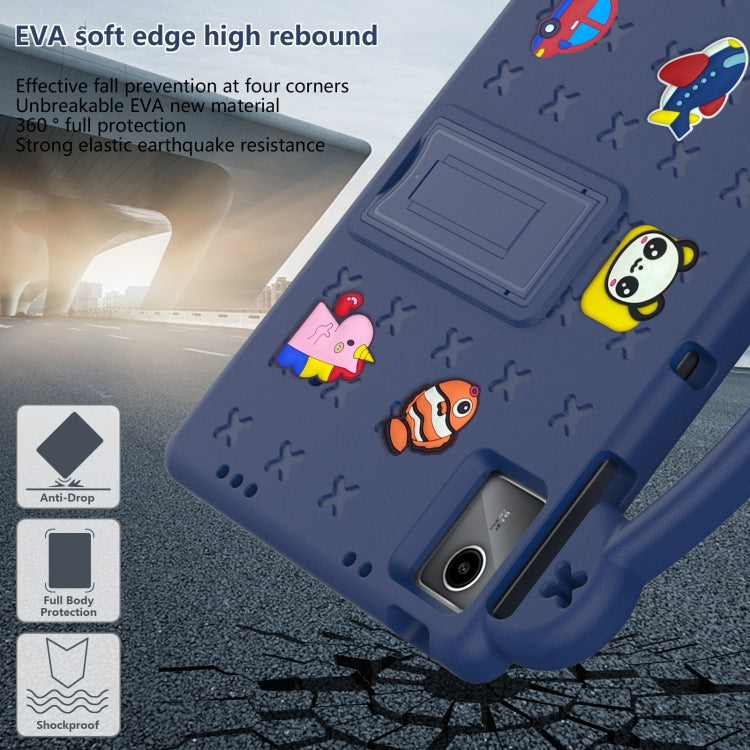For TCL Nxt Pader 11 2023 Handle Kickstand Children EVA Shockproof Tablet Case(Navy Blue) - Others by PMC TechLife | Online Shopping South Africa | PMC TechLife | Buy Now Pay Later Mobicred