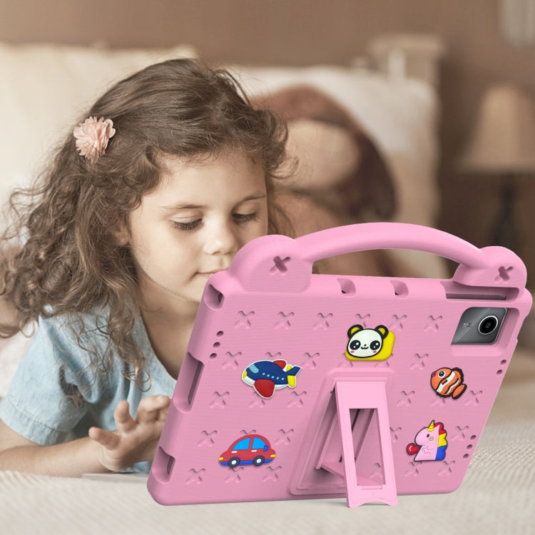 For DOOGEE T30 Pro 11 2023 Handle Kickstand Children EVA Shockproof Tablet Case(Pink) - Others by PMC TechLife | Online Shopping South Africa | PMC TechLife | Buy Now Pay Later Mobicred