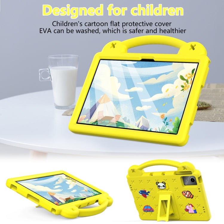 For DOOGEE T30 Pro 11 2023 Handle Kickstand Children EVA Shockproof Tablet Case(Yellow) - Others by PMC Jewellery | Online Shopping South Africa | PMC Jewellery | Buy Now Pay Later Mobicred