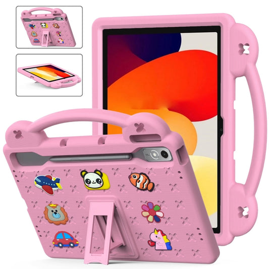 For  Lenovo Tab  P12 Handle Kickstand Children EVA Shockproof Tablet Case(Pink) - Lenovo by PMC Jewellery | Online Shopping South Africa | PMC Jewellery