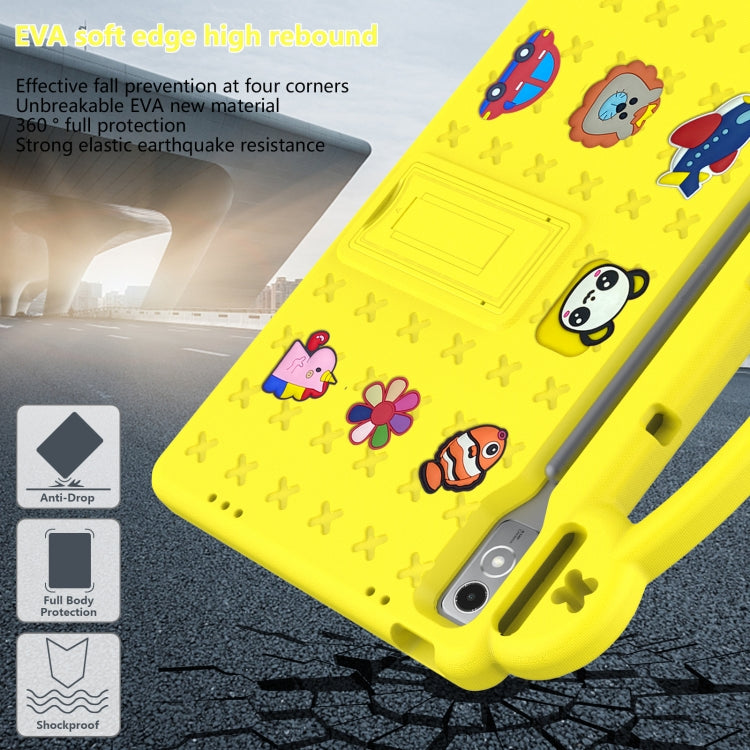 For  Lenovo Tab  P12 / Xiaoxin Pad Pro 12.7 Handle Kickstand Children EVA Shockproof Tablet Case(Yellow) - free shipping - PMC TechLife - Order now!