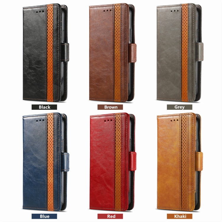 For vivo X100 Pro CaseNeo Splicing Dual Magnetic Buckle Leather Phone Case(Khaki) - free shipping - PMC Jewellery - Order now!