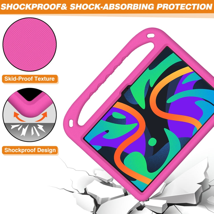 For Lenovo Tab  P12 / Xiaoxin Pad Pro 12.7 Handle EVA Shockproof Tablet Case with Holder(Rose Red) - Lenovo by PMC TechLife | Online Shopping South Africa | PMC TechLife | Buy Now Pay Later Mobicred