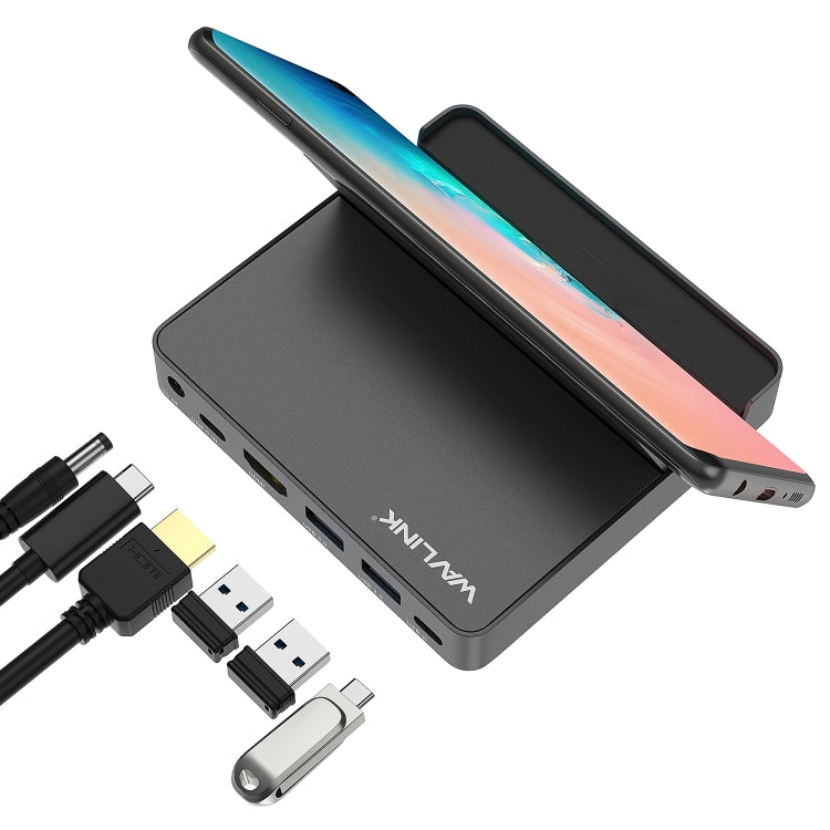 WAVLINK WL-UHP3D01 Portable Type-C Cell Phone Docking Station Multi-Port USB HUB Adapter(AU Plug) - free shipping - PMC Jewellery - Order now!