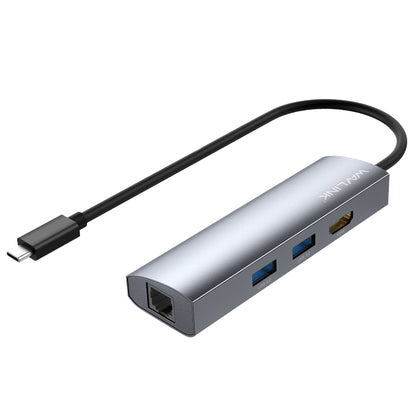 WAVLINK WL-UHP3408 USB HUB Adapter 4-in-1 Type-C to HD + 2xUSB3.0 + Gigabit RJ45 Docking Station - USB HUB by WAVLINK | Online Shopping South Africa | PMC Jewellery | Buy Now Pay Later Mobicred