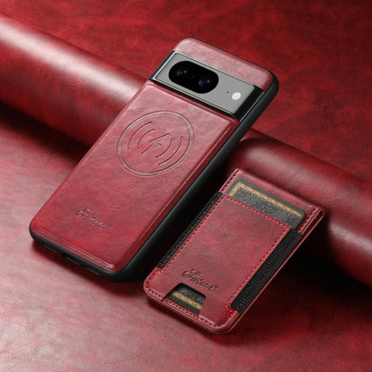 For Google Pixel 6 Pro Suteni H17 Oil Eax Leather Detachable Wallet Phone Case(Red) - Google Cases by Suteni | Online Shopping South Africa | PMC Jewellery | Buy Now Pay Later Mobicred