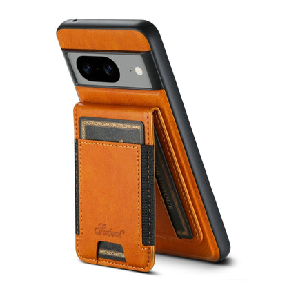 For Google Pixel 6 Suteni H17 Oil Eax Leather Detachable Wallet Phone Case(Khaki) - Google Cases by Suteni | Online Shopping South Africa | PMC Jewellery | Buy Now Pay Later Mobicred