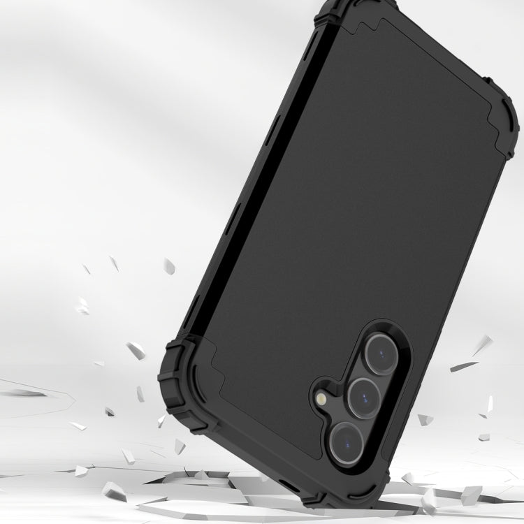 For Samsung Galaxy S24+ 5G 3 in 1 Silicone Hybrid PC Shockproof Phone Case(Black) - Galaxy S24+ 5G Cases by PMC TechLife | Online Shopping South Africa | PMC TechLife