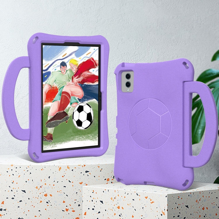 For Samsung Galaxy Tab S9 FE 11 X510 2023 Handle Football Shaped EVA Shockproof Tablet Case(Light Purple) - Galaxy Tab S9 FE by PMC Jewellery | Online Shopping South Africa | PMC Jewellery | Buy Now Pay Later Mobicred