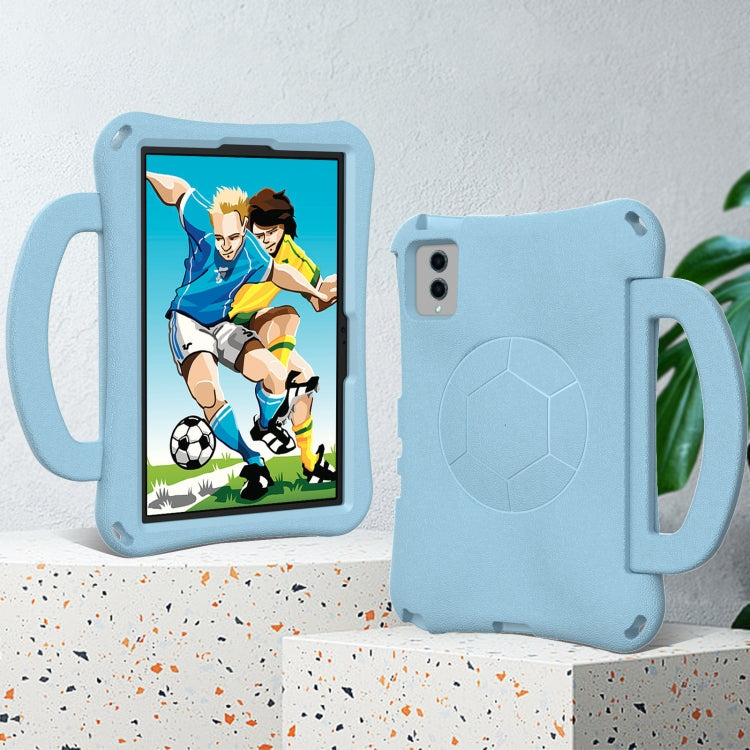 For Samsung Galaxy Tab S9 FE 11 X510 2023 Handle Football Shaped EVA Shockproof Tablet Case(Light Blue) - Galaxy Tab S9 FE by PMC Jewellery | Online Shopping South Africa | PMC Jewellery | Buy Now Pay Later Mobicred