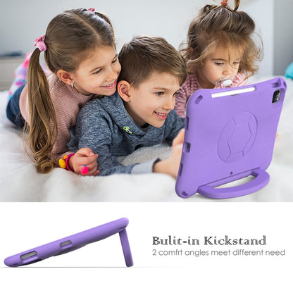 For iPad Air 11 2024 Handle Football Shaped EVA Shockproof Tablet Case(Light Purple) - iPad Air 11 2024 Cases by PMC Jewellery | Online Shopping South Africa | PMC Jewellery | Buy Now Pay Later Mobicred