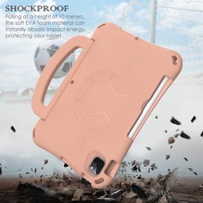 For iPad Air 11 2024 Handle Football Shaped EVA Shockproof Tablet Case(Light Pink) - iPad Air 11 2024 Cases by PMC Jewellery | Online Shopping South Africa | PMC Jewellery | Buy Now Pay Later Mobicred