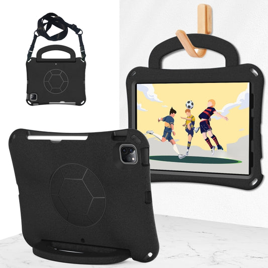 For iPad Pro 11 2024 Handle Football Shaped EVA Shockproof Tablet Case(Black) - iPad Pro 11 2024 Cases by PMC Jewellery | Online Shopping South Africa | PMC Jewellery | Buy Now Pay Later Mobicred