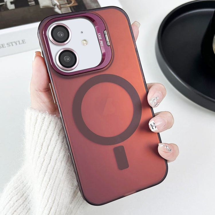 For iPhone 11 MagSafe Lens Holder PC Hybrid TPU Phone Case(Red) - iPhone 11 Cases by PMC Jewellery | Online Shopping South Africa | PMC Jewellery