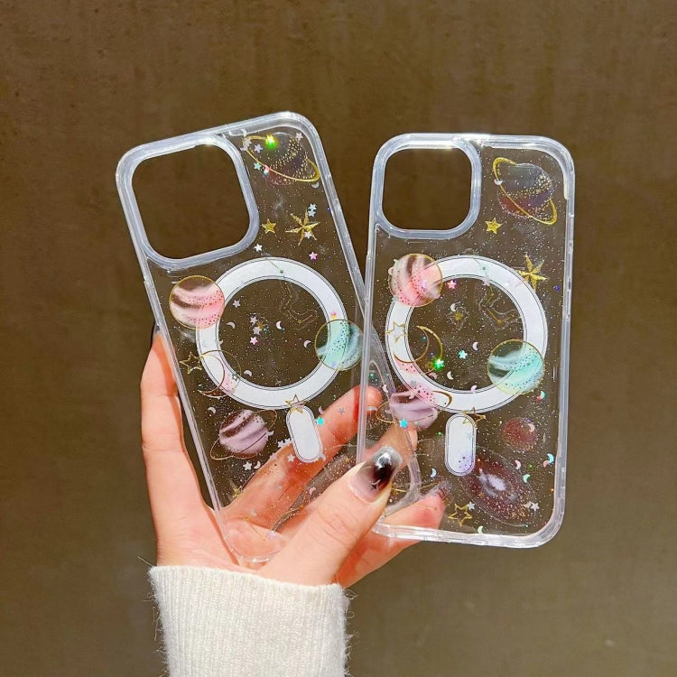 For iPhone 12 Cosmic Star MagSafe TPU Phone Case(Transparent) - iPhone 12 / 12 Pro Cases by PMC TechLife | Online Shopping South Africa | PMC TechLife