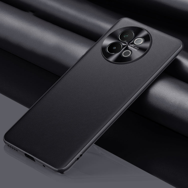 For vivo S18 Pro Plain-Leather All-inclusive Shockproof Phone Case(Black) - S18 Pro Cases by PMC TechLife | Online Shopping South Africa | PMC TechLife | Buy Now Pay Later Mobicred