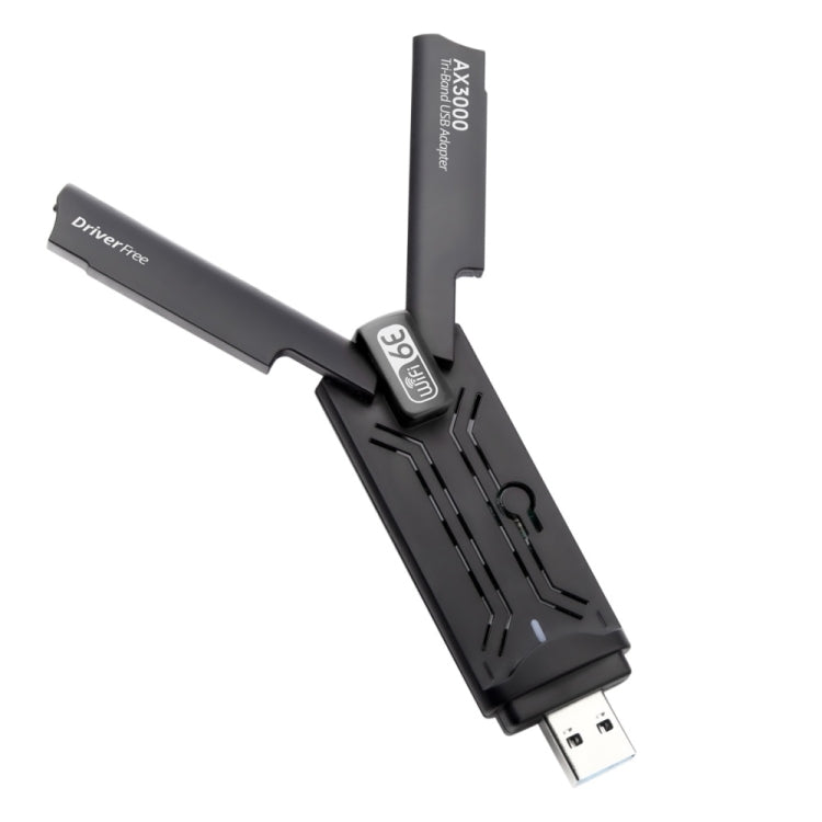 WD-AX3000 For Desktop PC WiFi Receiver USB 3.0 WiFi6 Driver Free Wireless Network Card(Black) - free shipping - PMC Jewellery - Order now!
