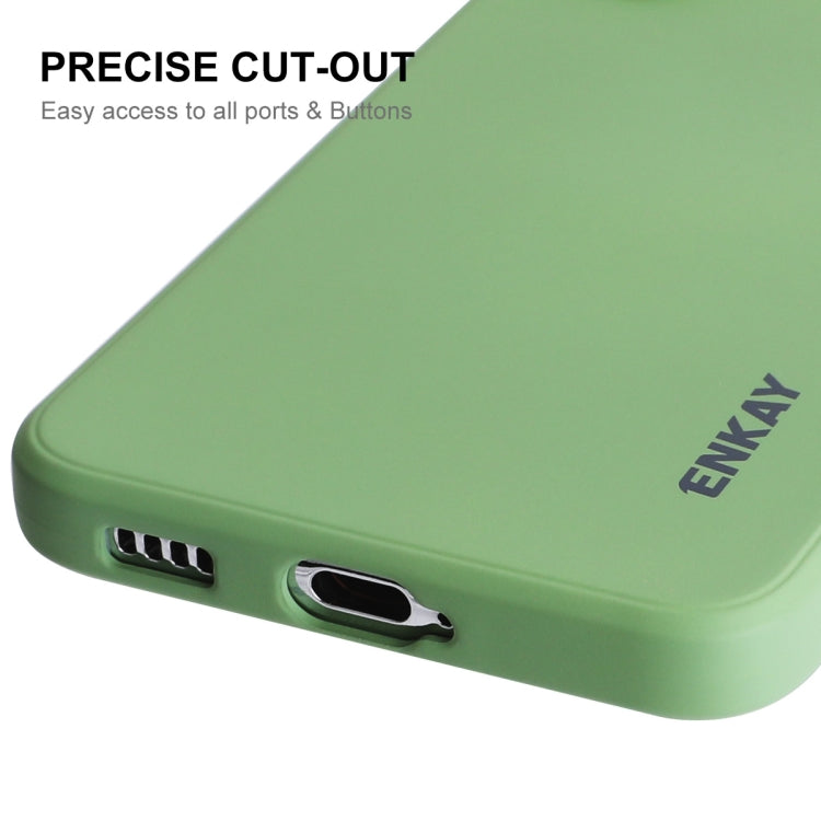 For Samsung Galaxy S24+ 5G ENKAY Liquid Silicone Soft Shockproof Phone Case(Dark Green) - Galaxy S24+ 5G Cases by ENKAY | Online Shopping South Africa | PMC Jewellery | Buy Now Pay Later Mobicred