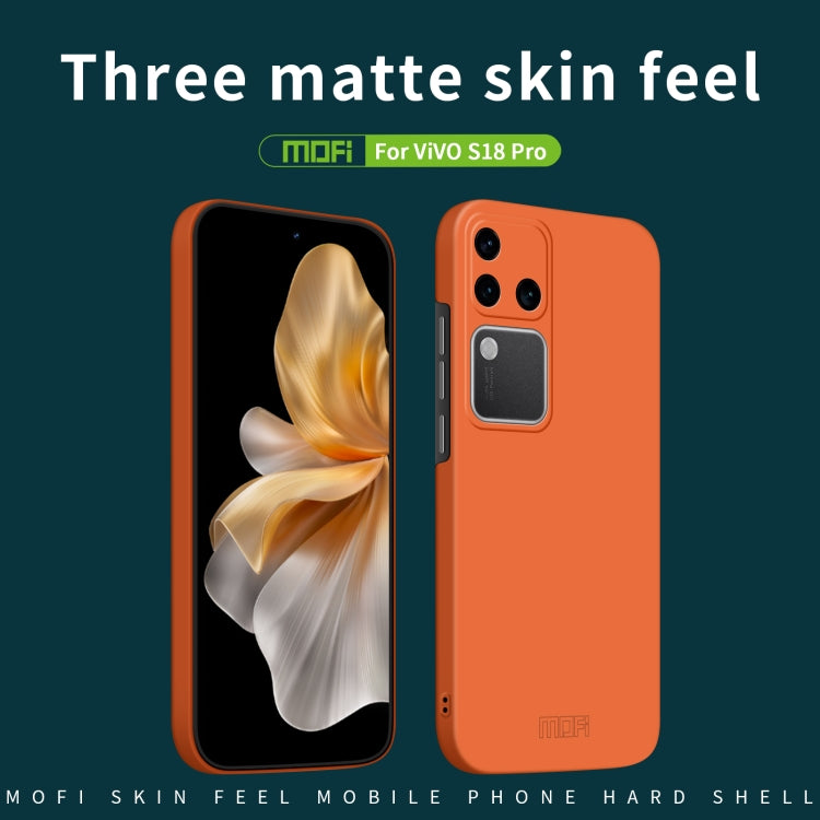 For vivo S18 Pro MOFI Qin Series Skin Feel All-inclusive PC Phone Case(Orange) - S18 Pro Cases by MOFI | Online Shopping South Africa | PMC Jewellery