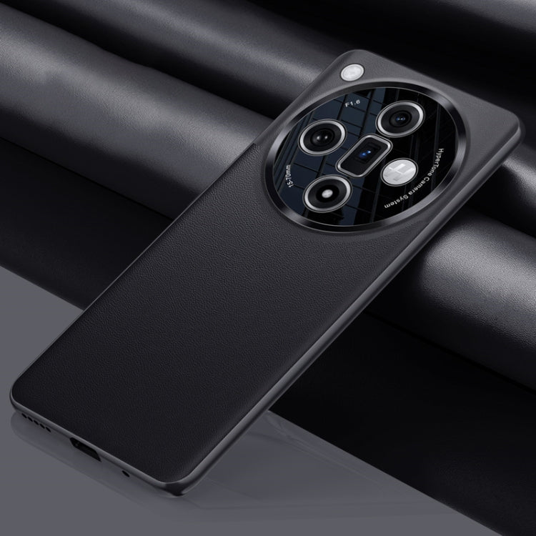 For OPPO Find X7 Plain-leather All-inclusive Shockproof Phone Case(Black) - Find X7 Cases by PMC TechLife | Online Shopping South Africa | PMC TechLife | Buy Now Pay Later Mobicred